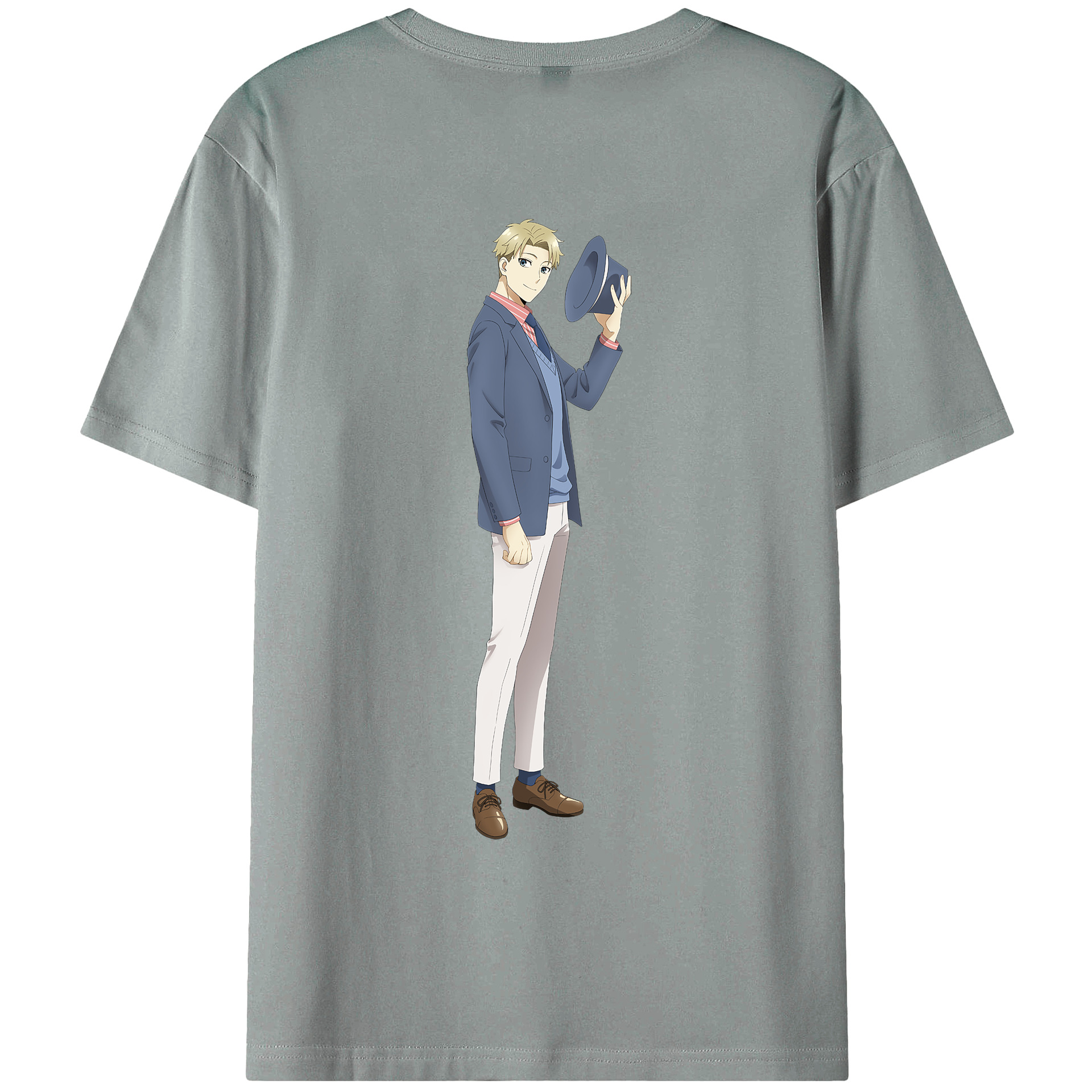 （画像用） SPY×FAMILY间谍家家酒 綿100％ メンズ半袖Tシャツ（バックプリント） 通気性